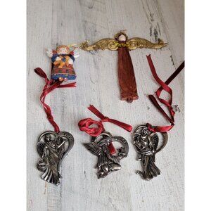 Angel love hope peace variety ornament Xmas set cherub